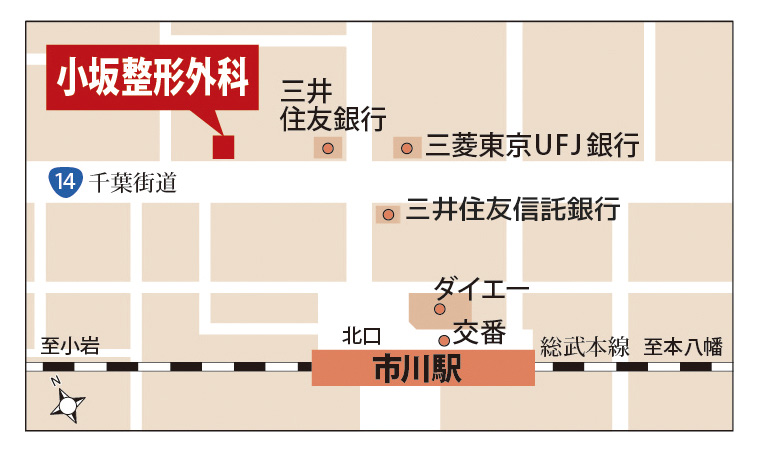 小坂整形外科までの地図